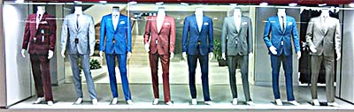 Suit store front window
